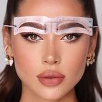 Eyebrow Powder Stamp Shaping Kit Makeup Brushes Professional Eyebrow Paint Waterproof Eyebrow Pencil Eye Brows Stencil Makeup