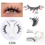 1 Pair Magnetic Eyelashes Tweezers Kit No Glue Needed Magnetic False Eyelash Reusable 3D Mink Lashes Makeup Natural Faux Cils